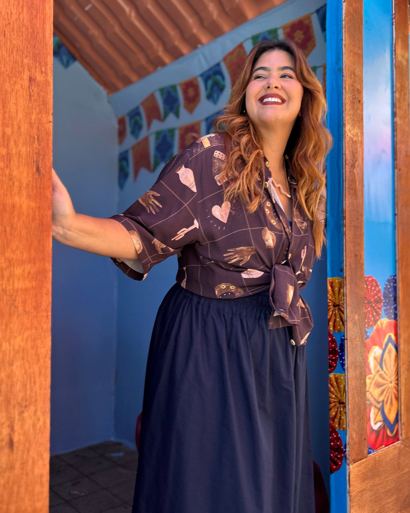 Kimono Arte da Terra - Marrom