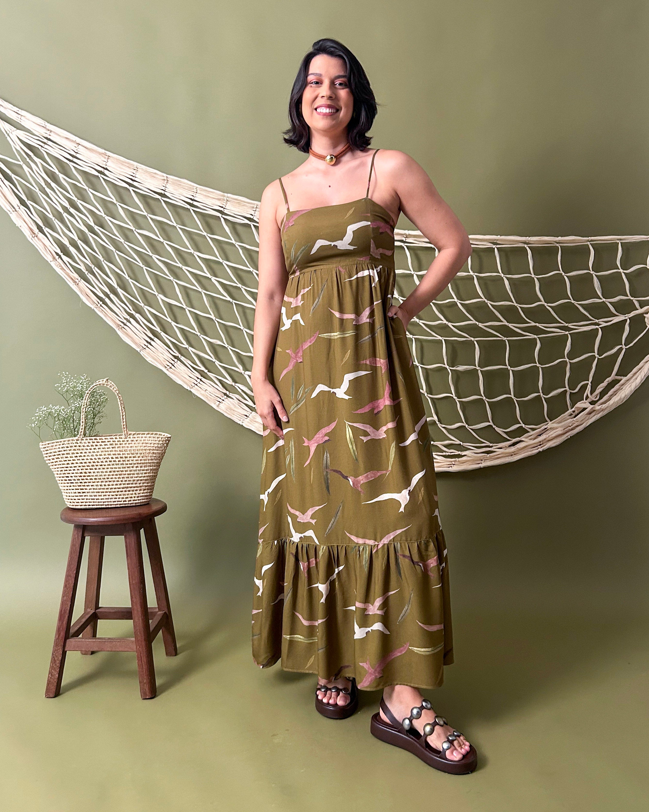 Vestido Verão Revoada Oliva