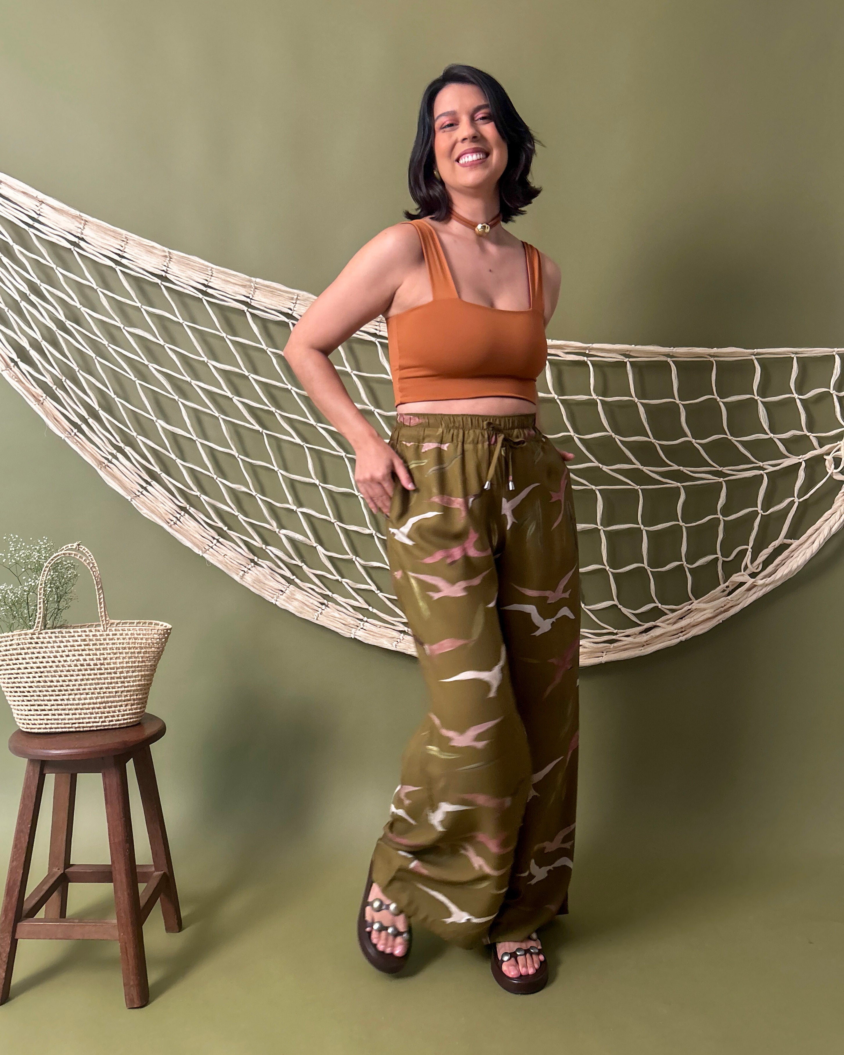 Pantalona Revoada Oliva