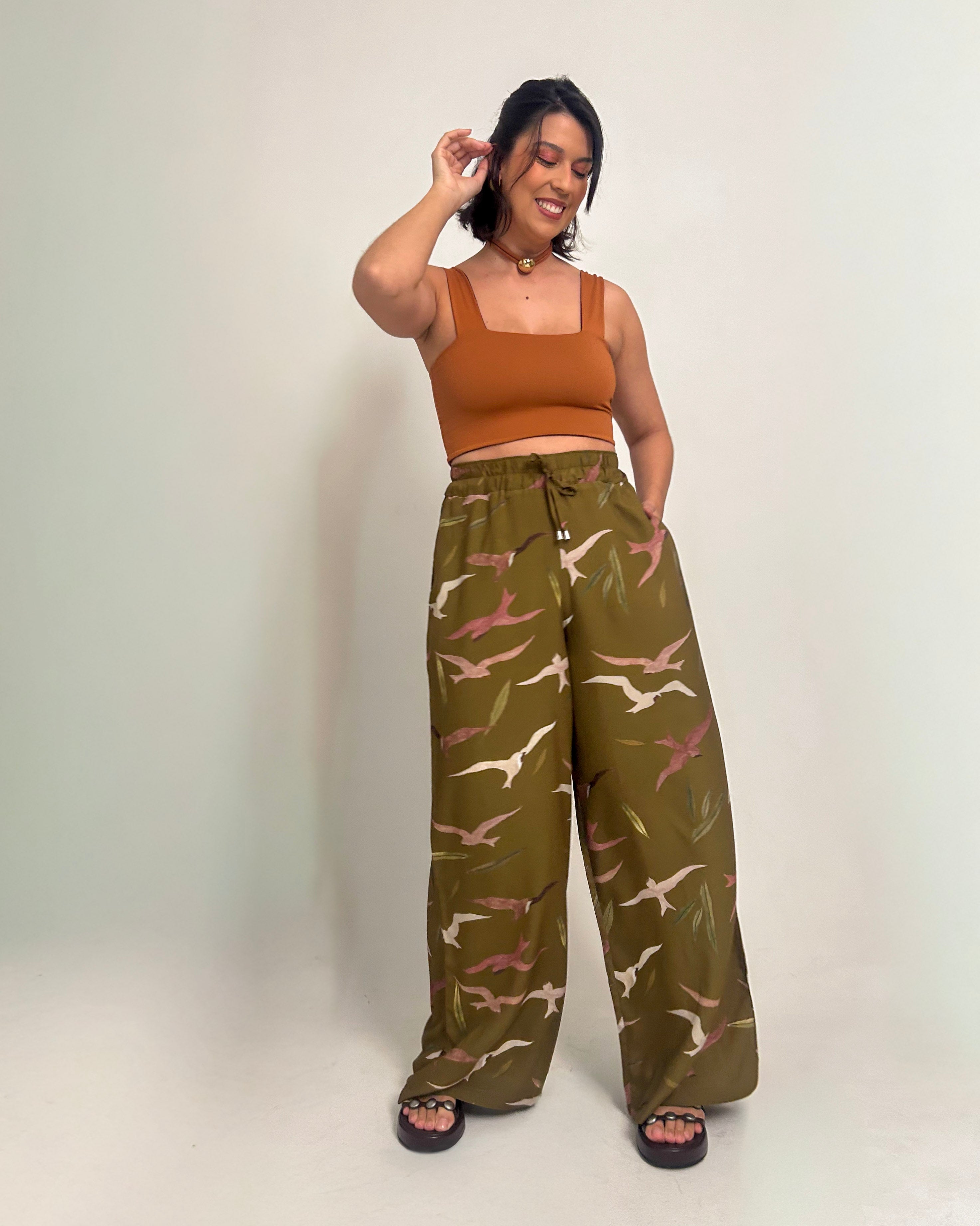 Pantalona Revoada Oliva