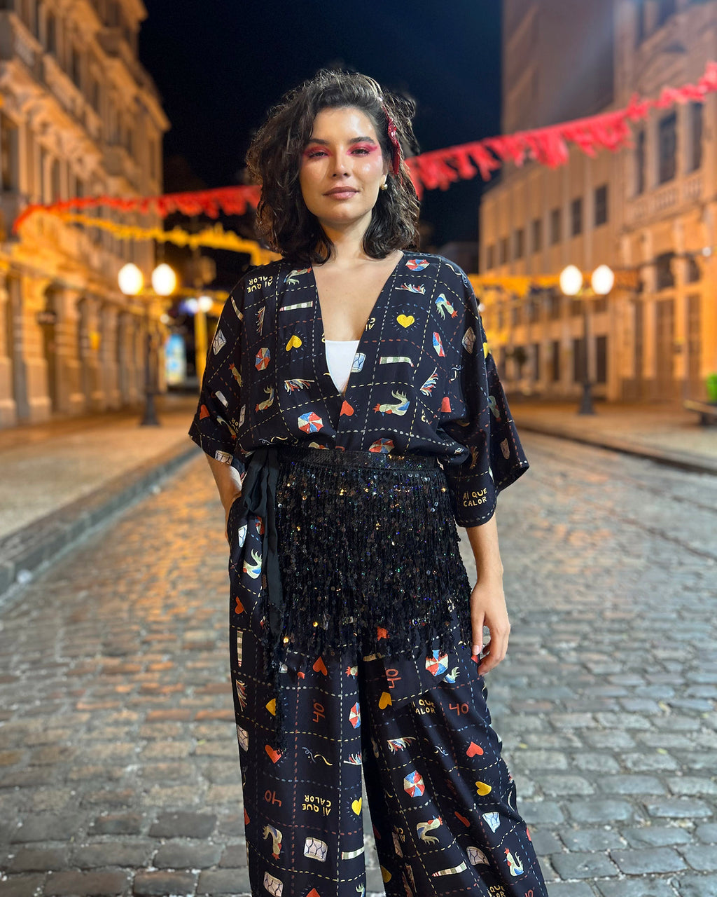 Kimono Só Aqui Preto