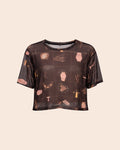 Blusa Tule Arte da Terra Marrom