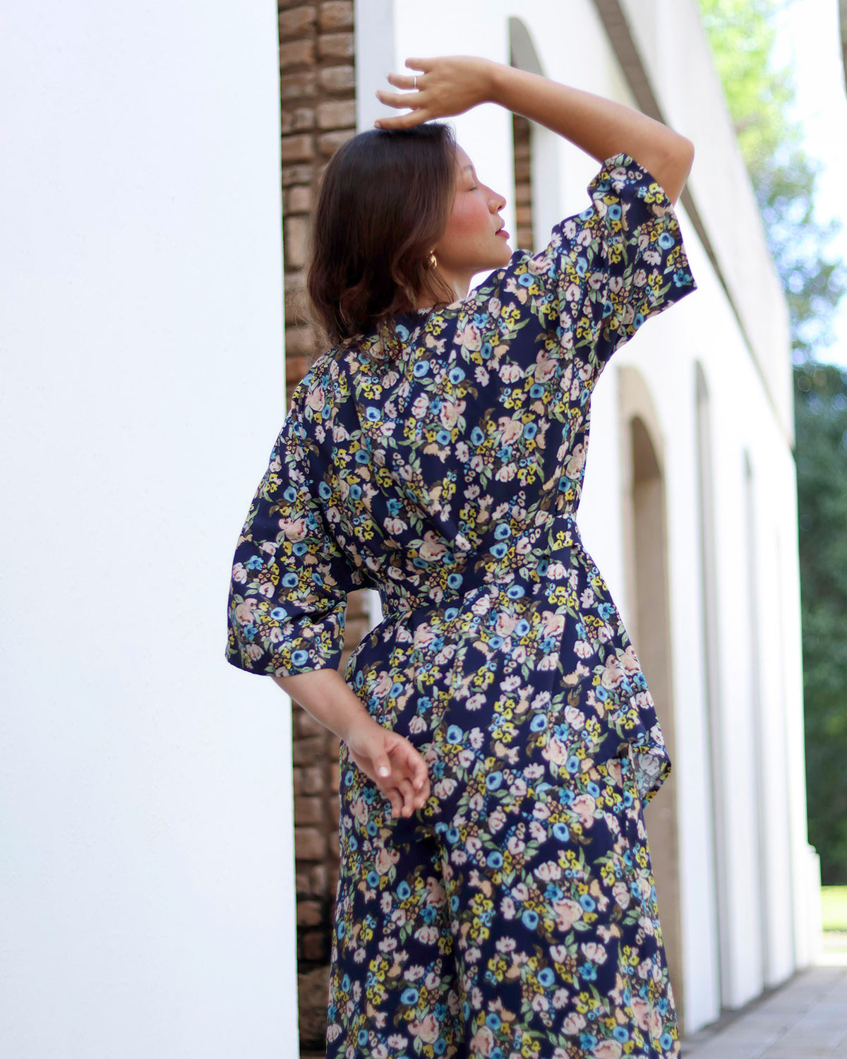 Kimono Pequeno Jardim Marinho