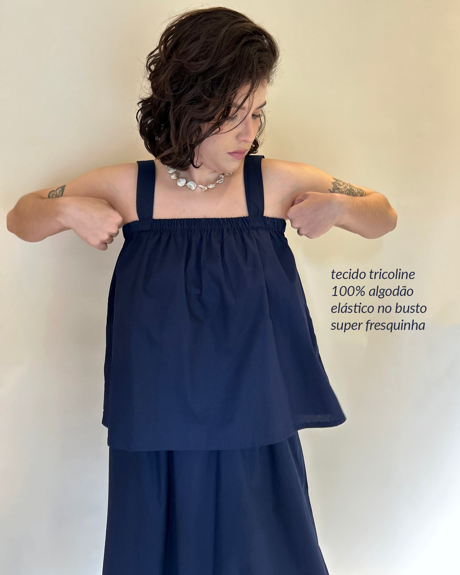 Blusa Brisa Azul Marinho