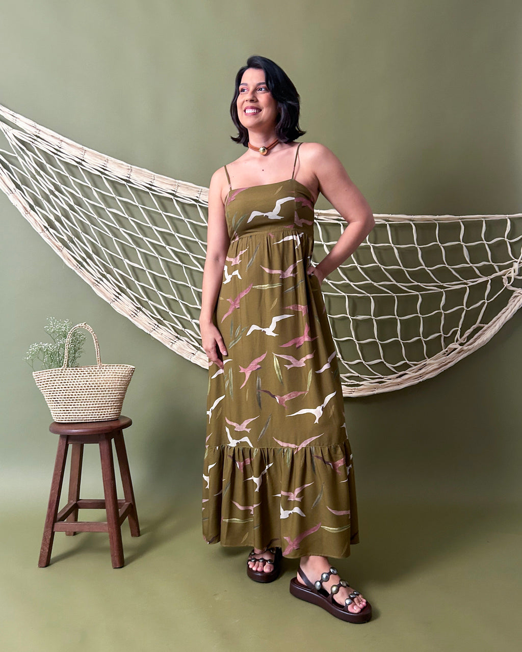 Vestido Verão Revoada Oliva