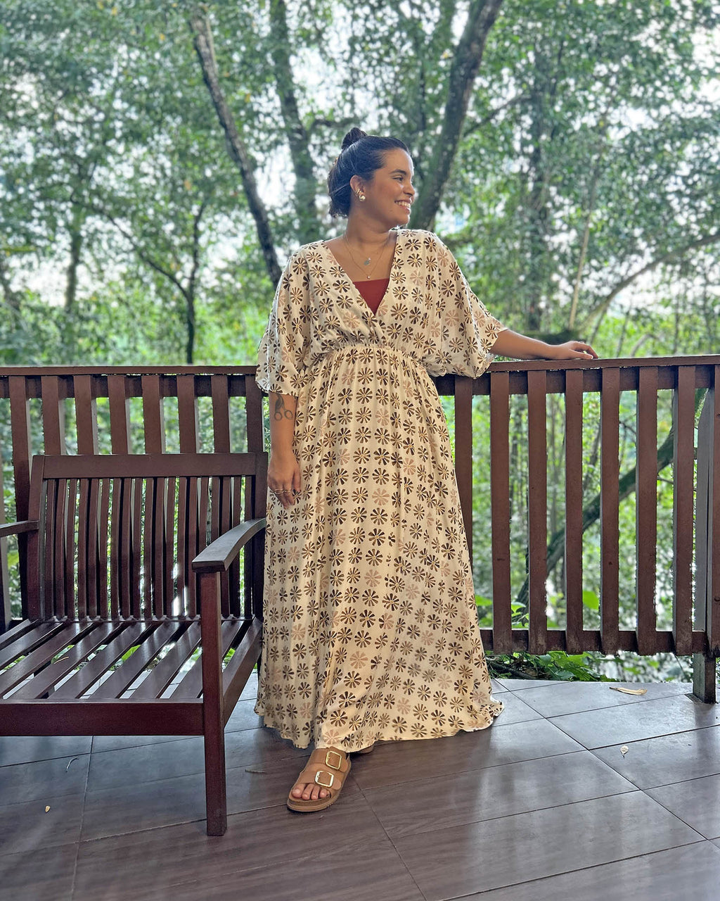 Vestido Fluido Catavento Off-White