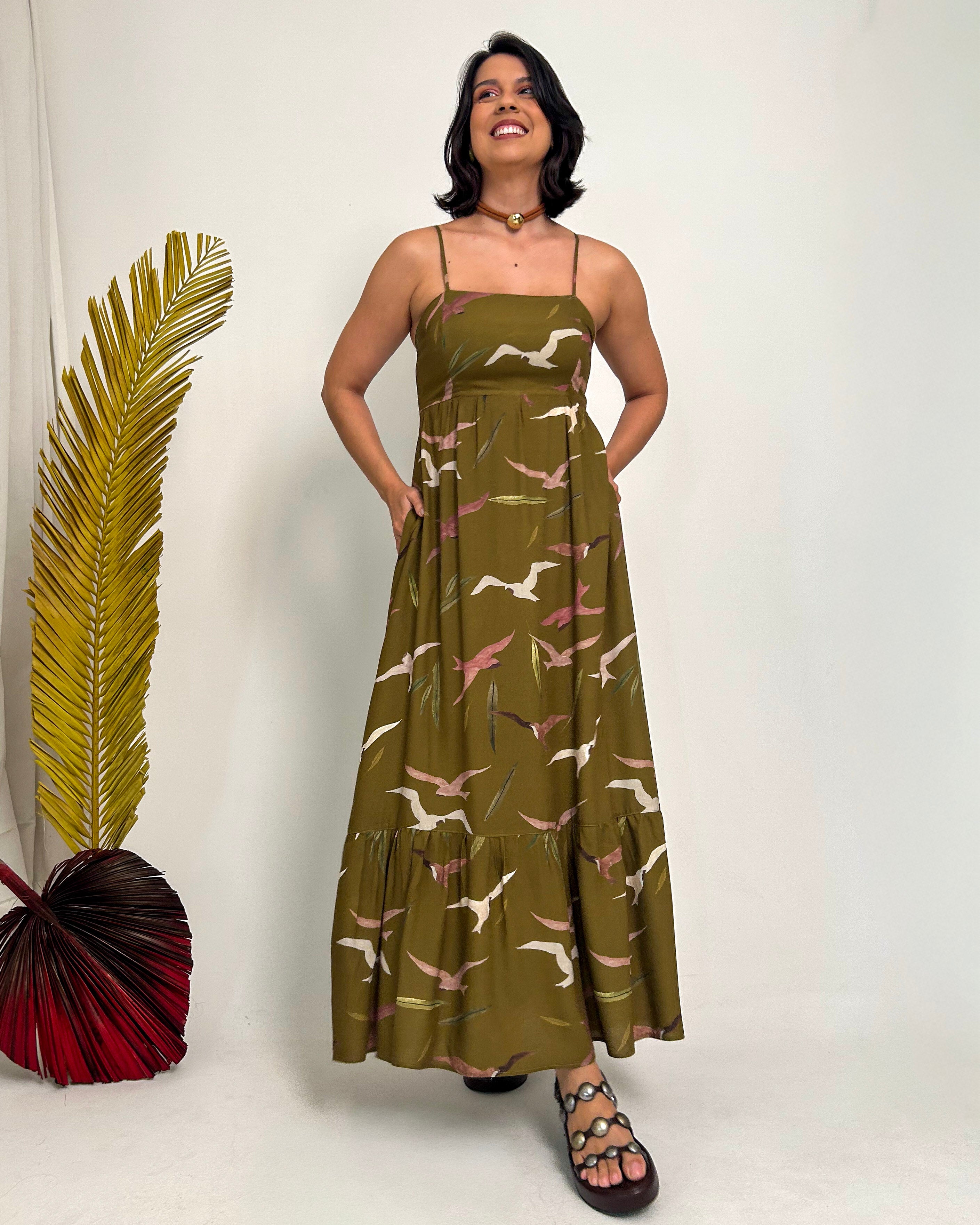 Vestido Verão Revoada Oliva