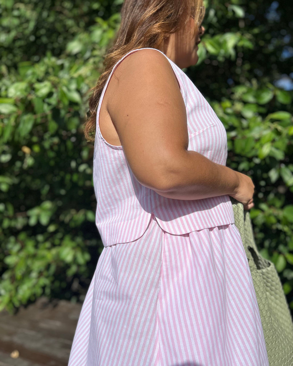 Regata Cropped Listras Rosa