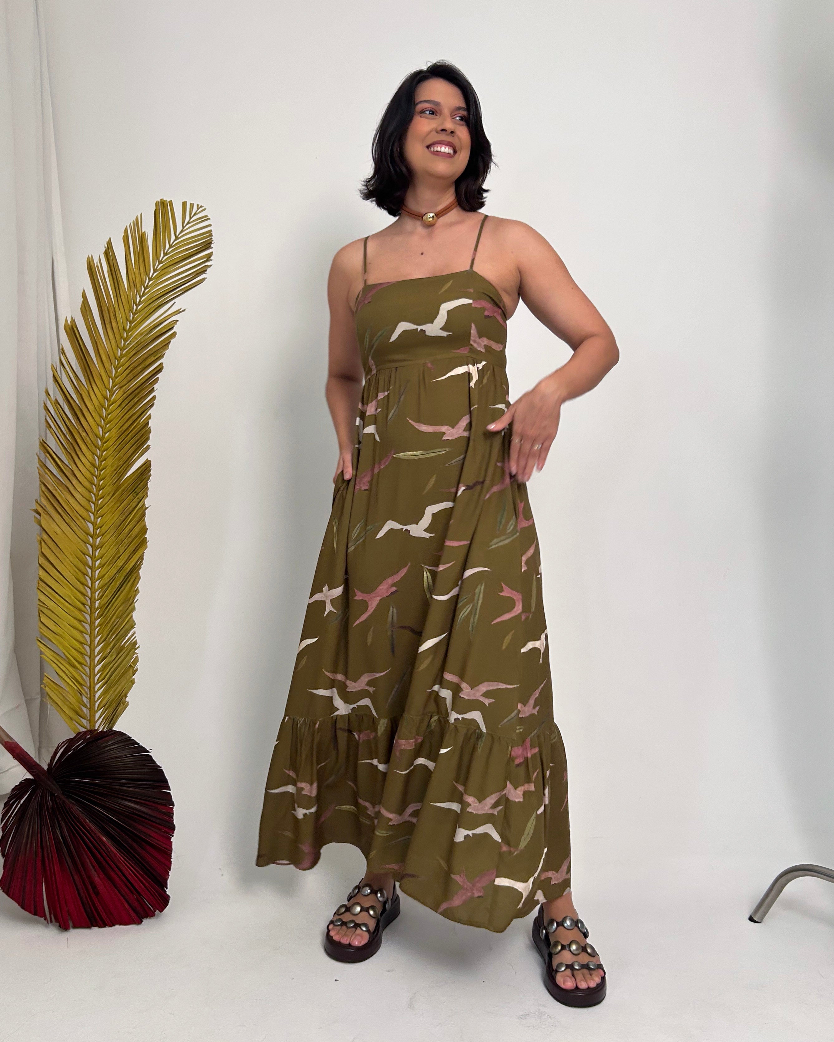 Vestido Verão Revoada Oliva