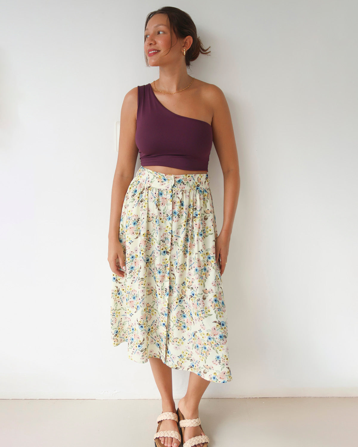 Saia Midi Pequeno Jardim