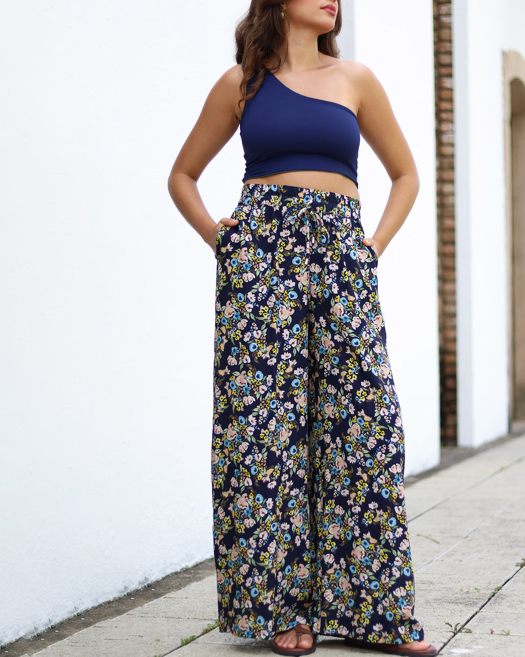 Pantalona Pequeno Jardim Marinho