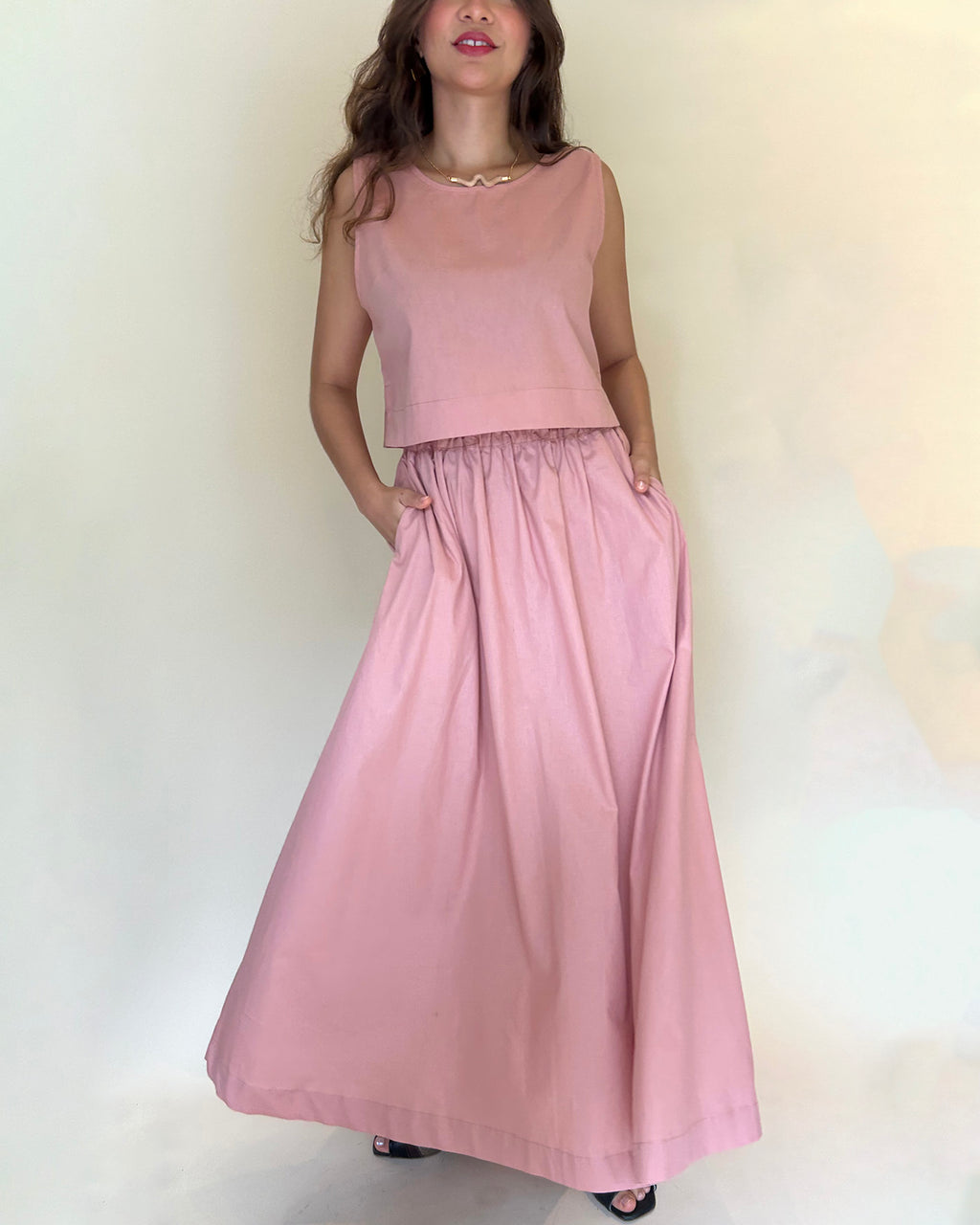 Regata Cropped Rosa Goiaba