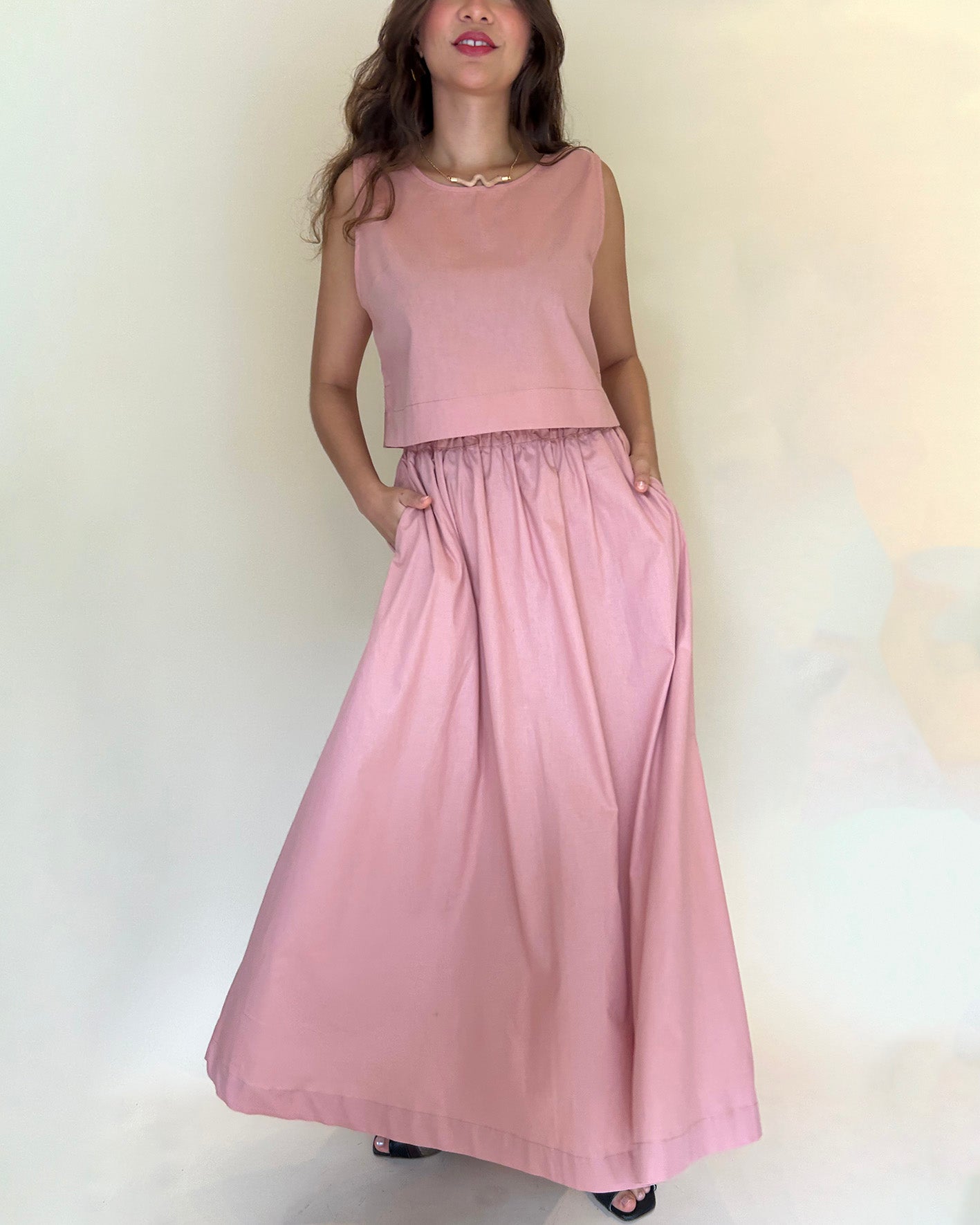 Regata Cropped Rosa Goiaba