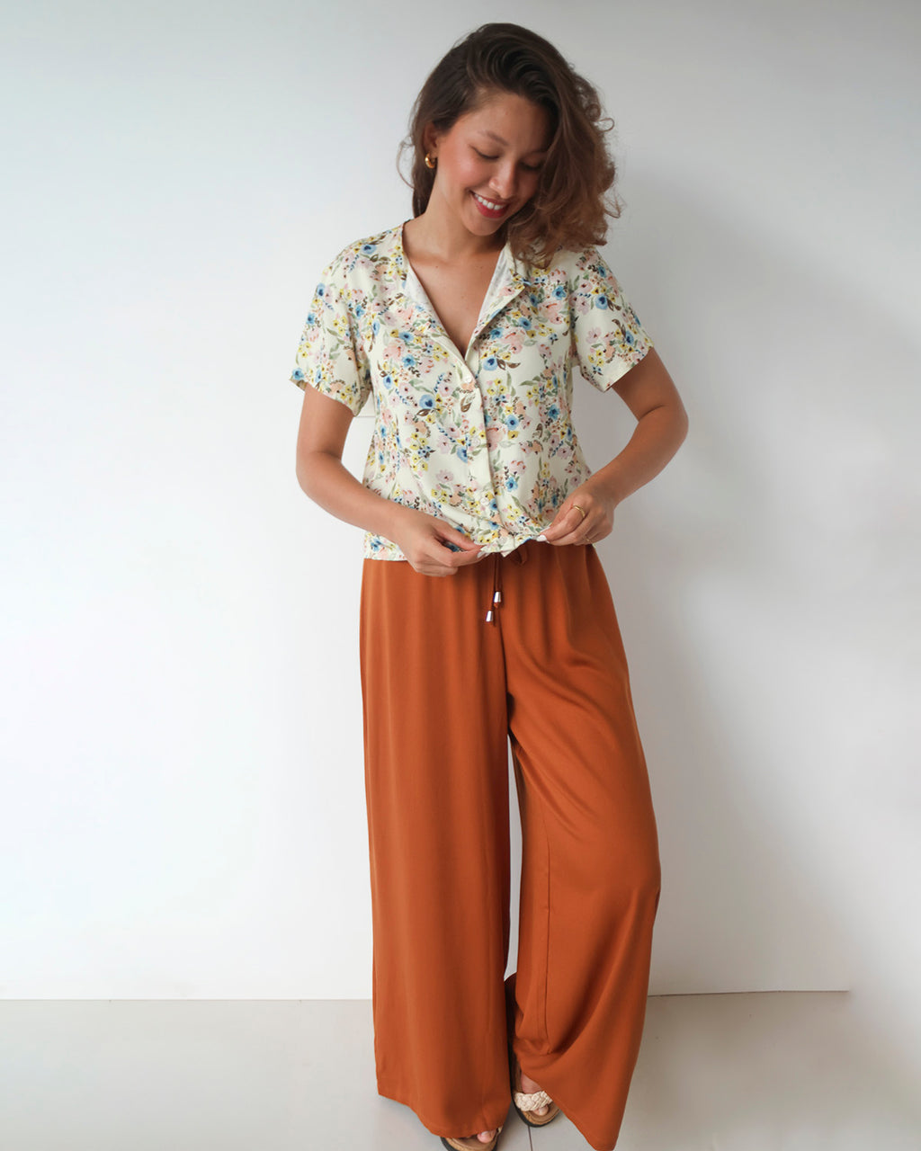 Blusa de Botão Pequeno Jardim