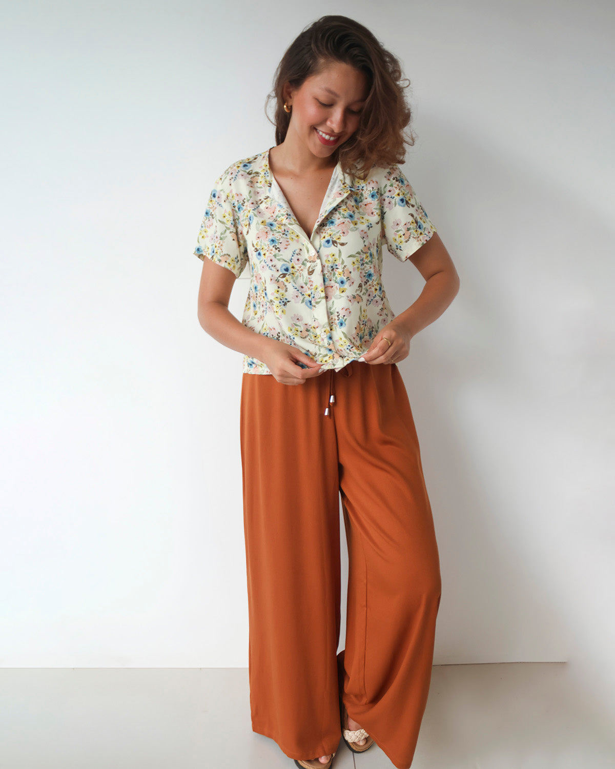 Blusa de Botão Pequeno Jardim