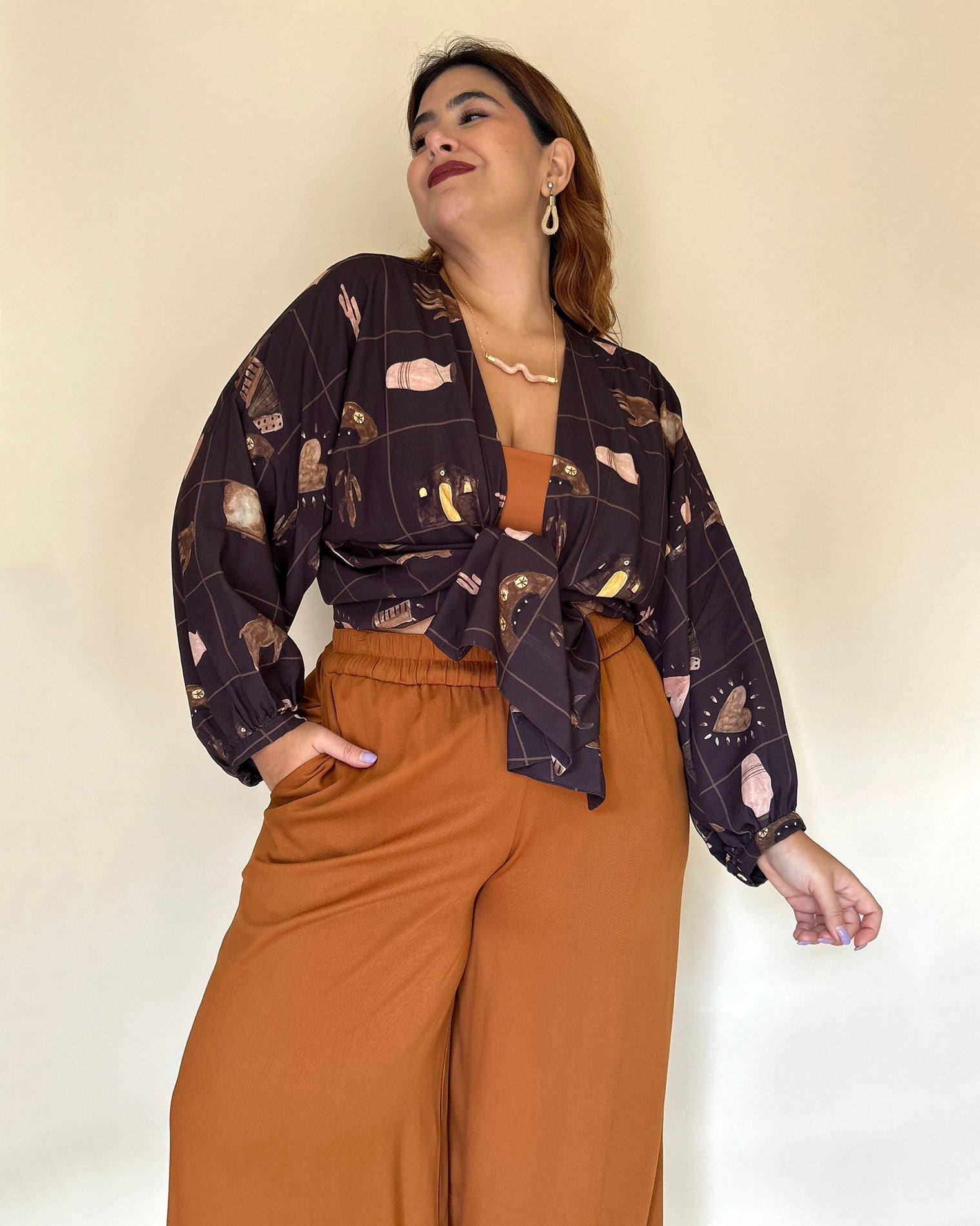Kimono Arte da Terra  Manga Longa