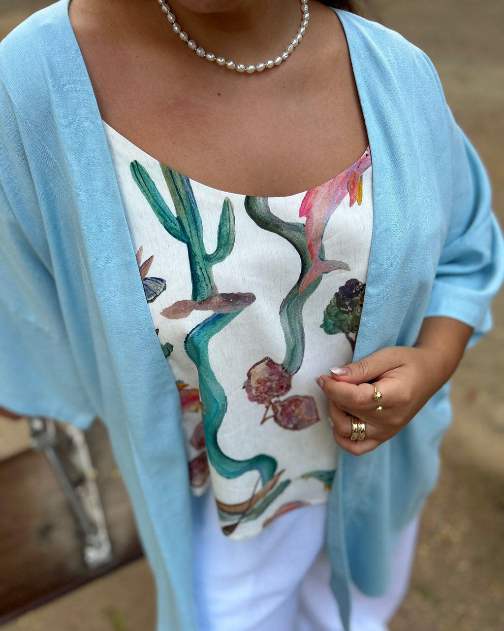 Kimono Azul Celeste