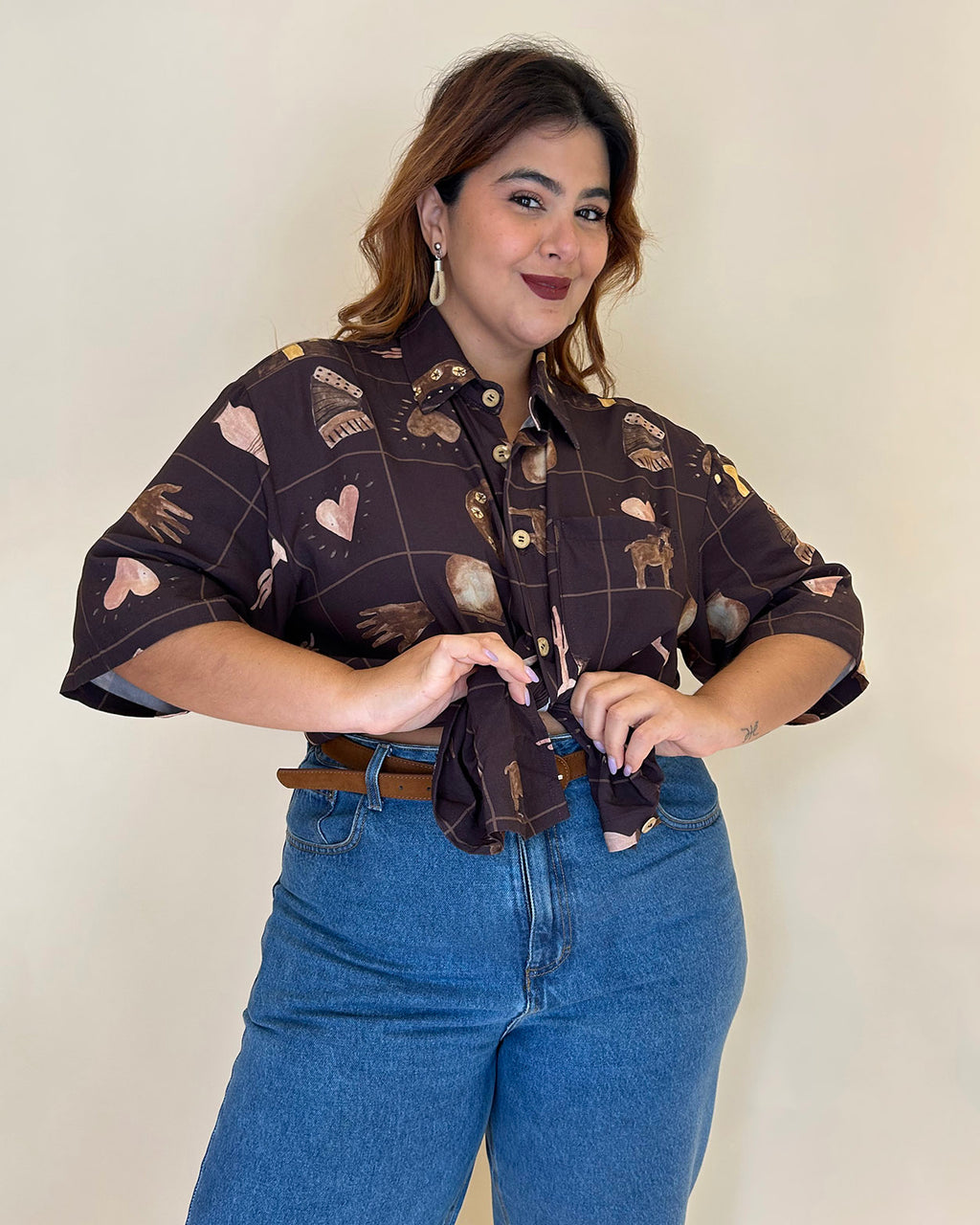 Camisa Arte da Terra Marrom