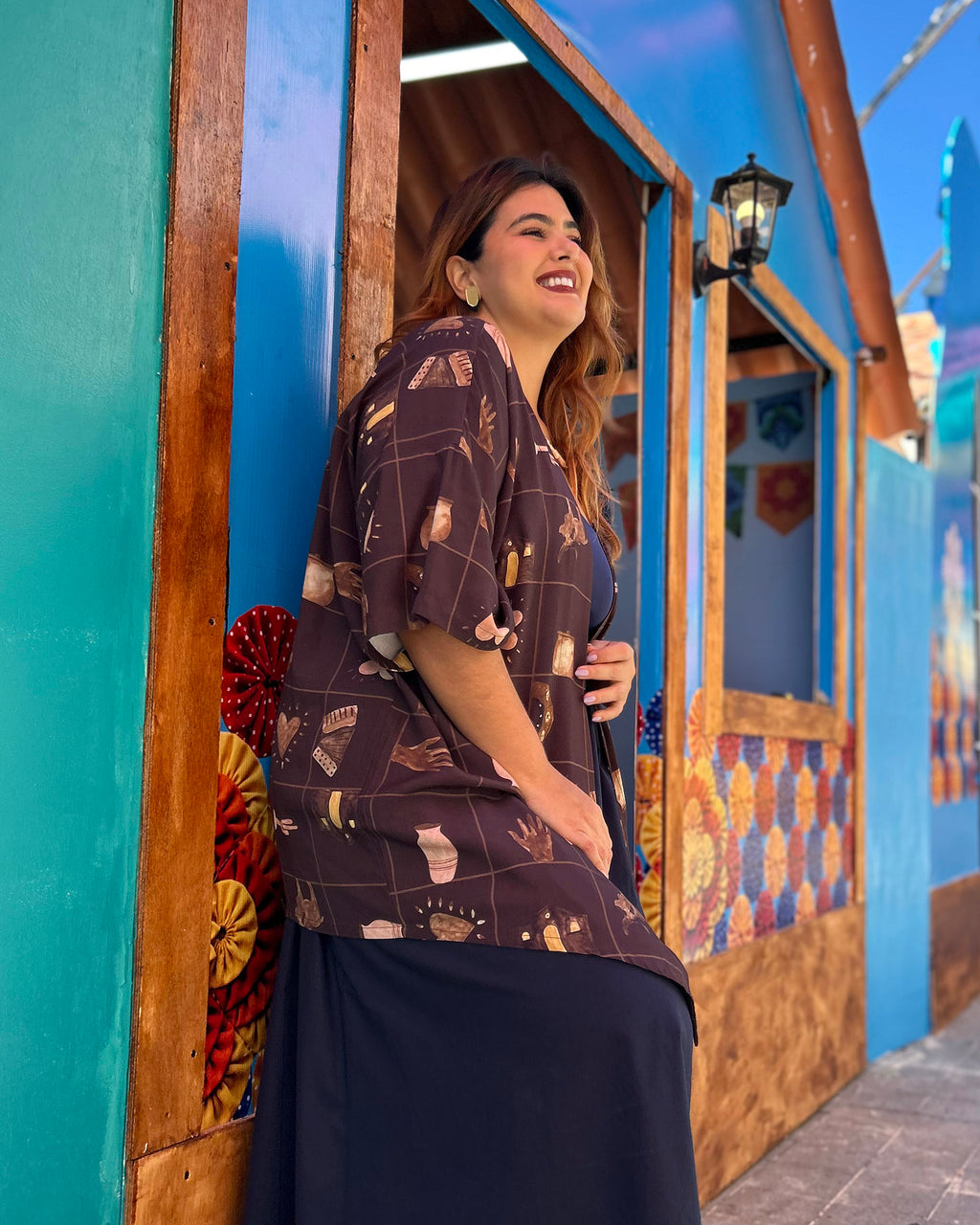 Kimono Arte da Terra - Marrom