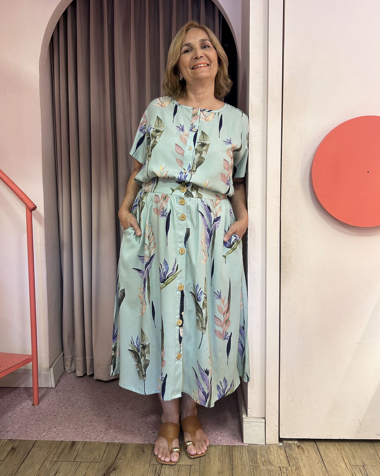 Blusa de Botão Helicônia - P e XGG