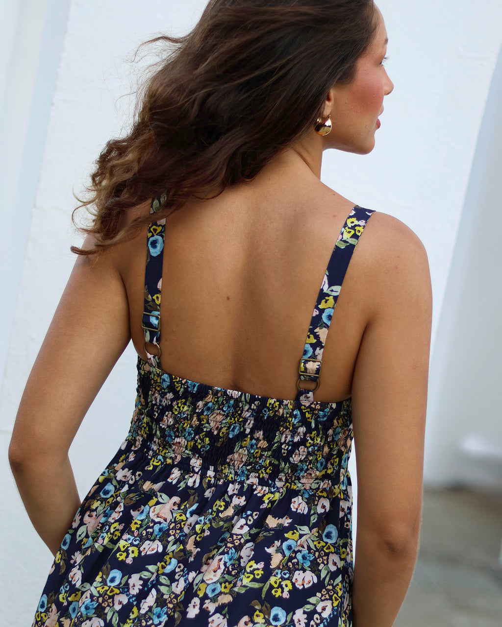 Vestido Verão Pequeno Jardim Marinho