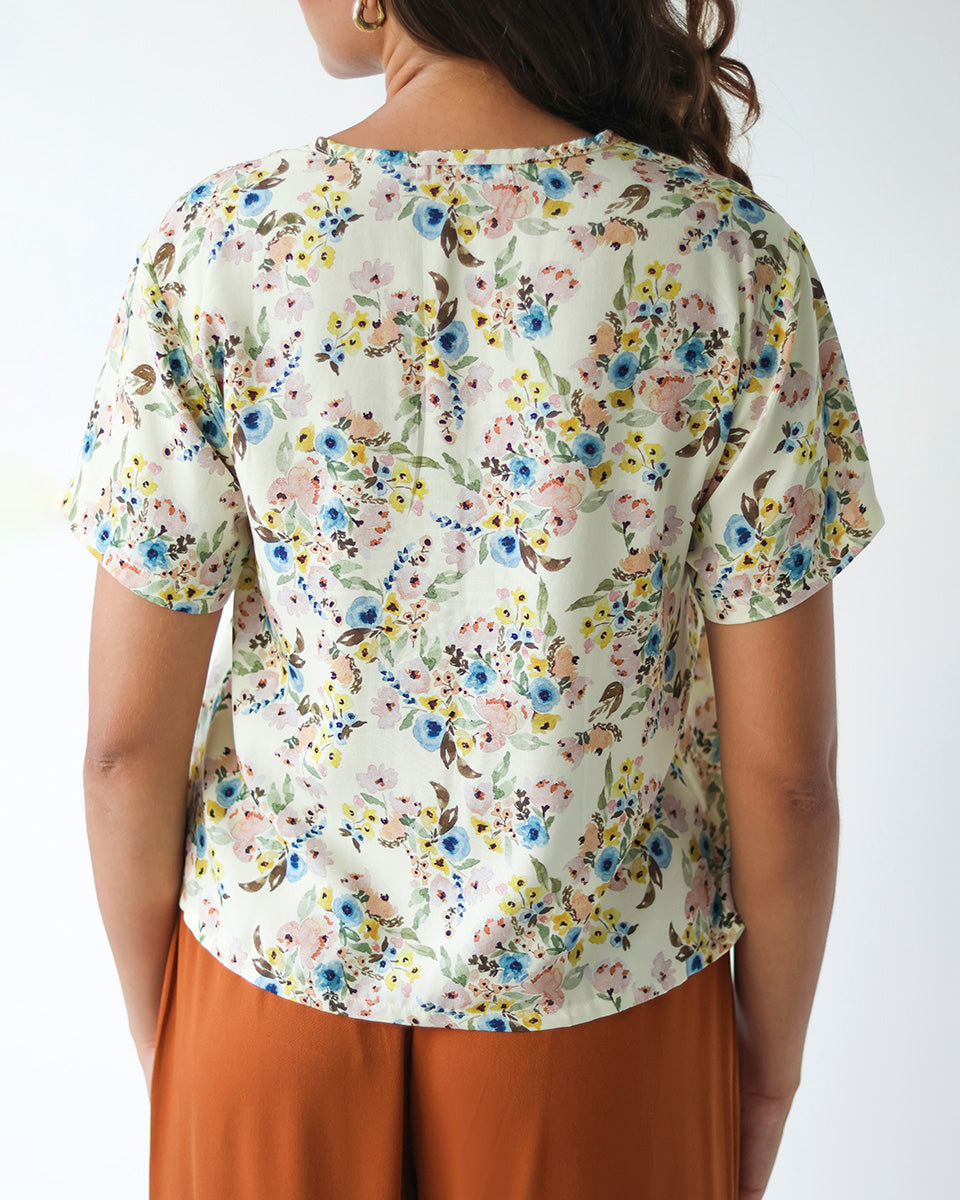 Blusa de Botão Pequeno Jardim