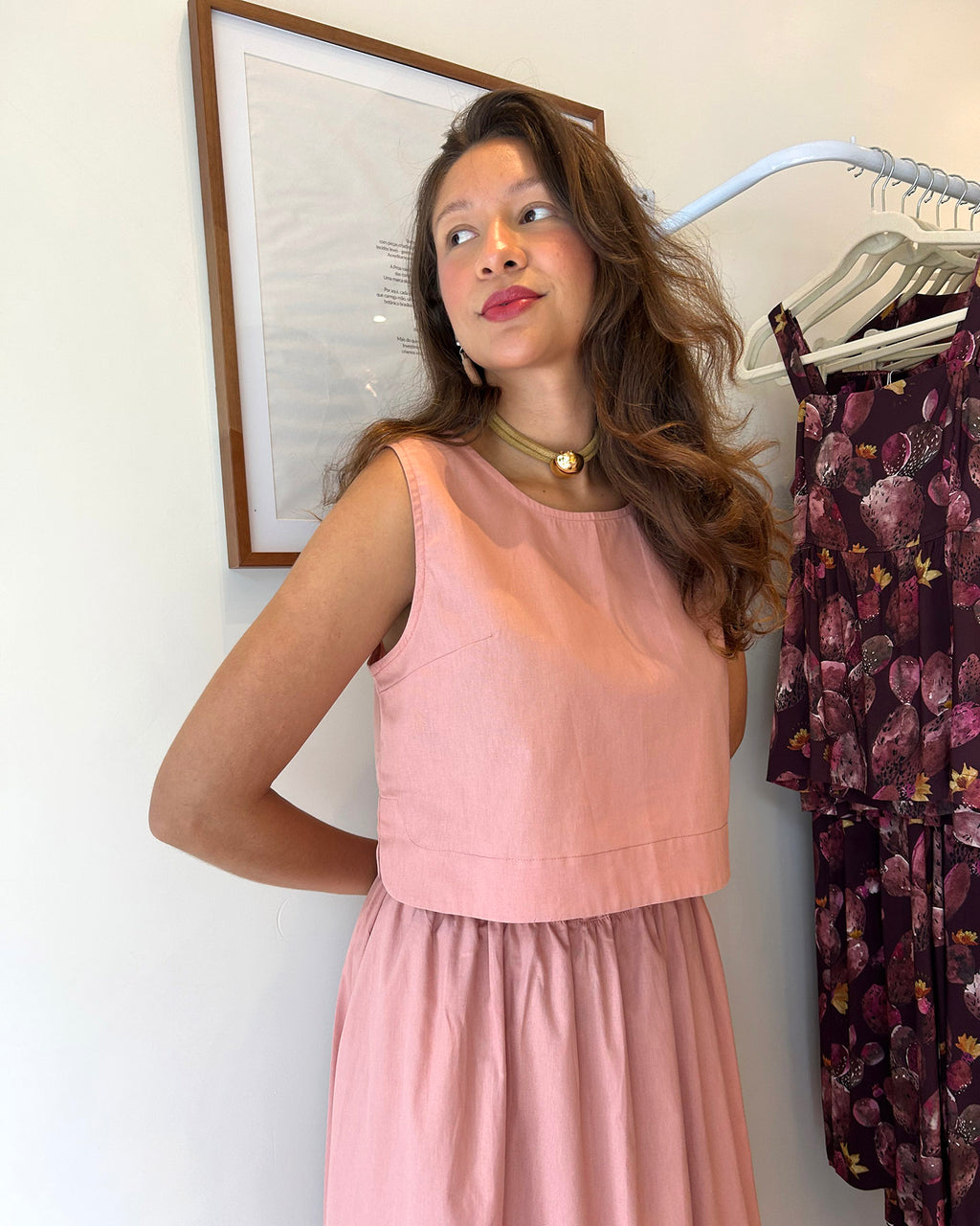 Saia Ampla Rosa Goiaba