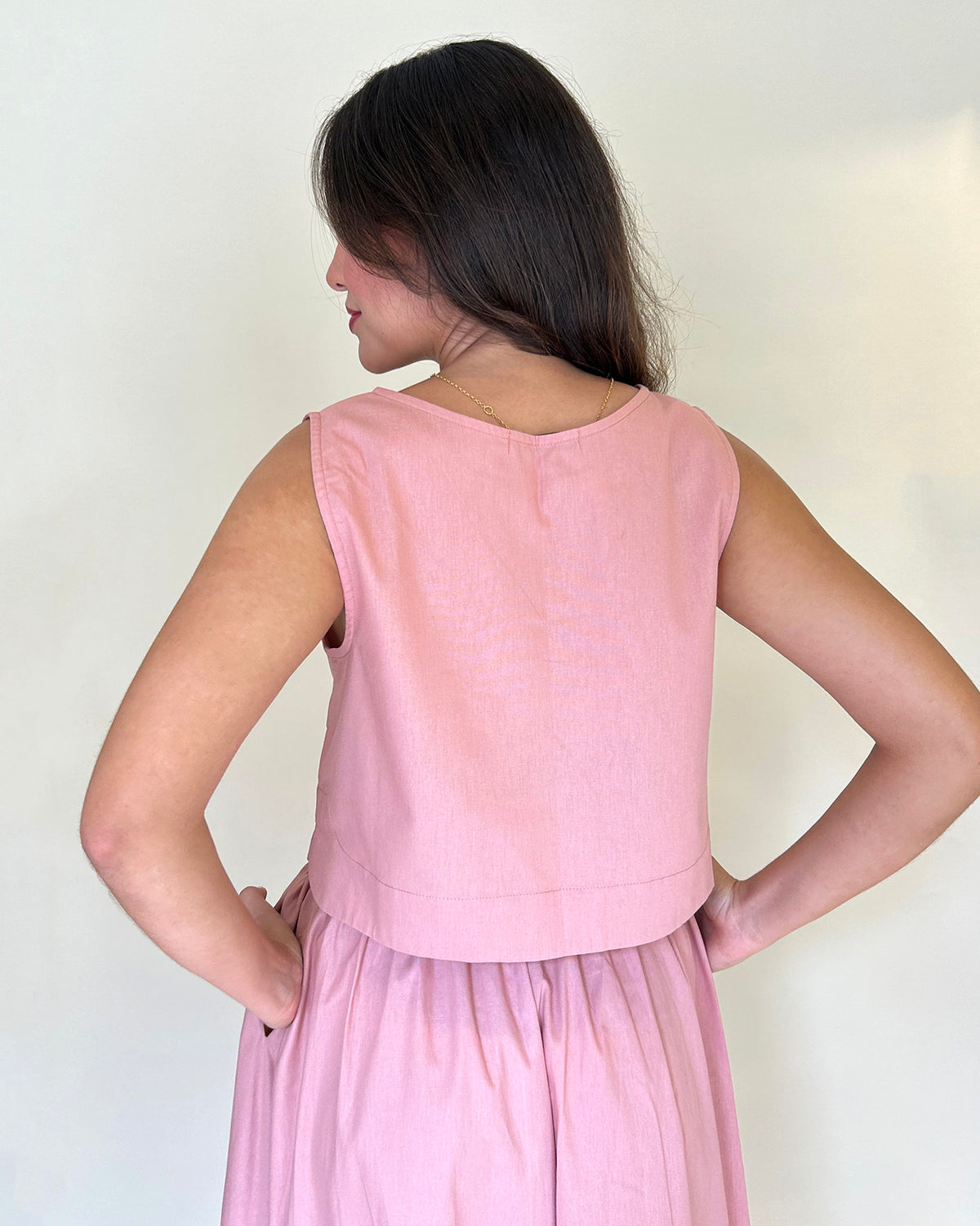 Regata Cropped Rosa Goiaba