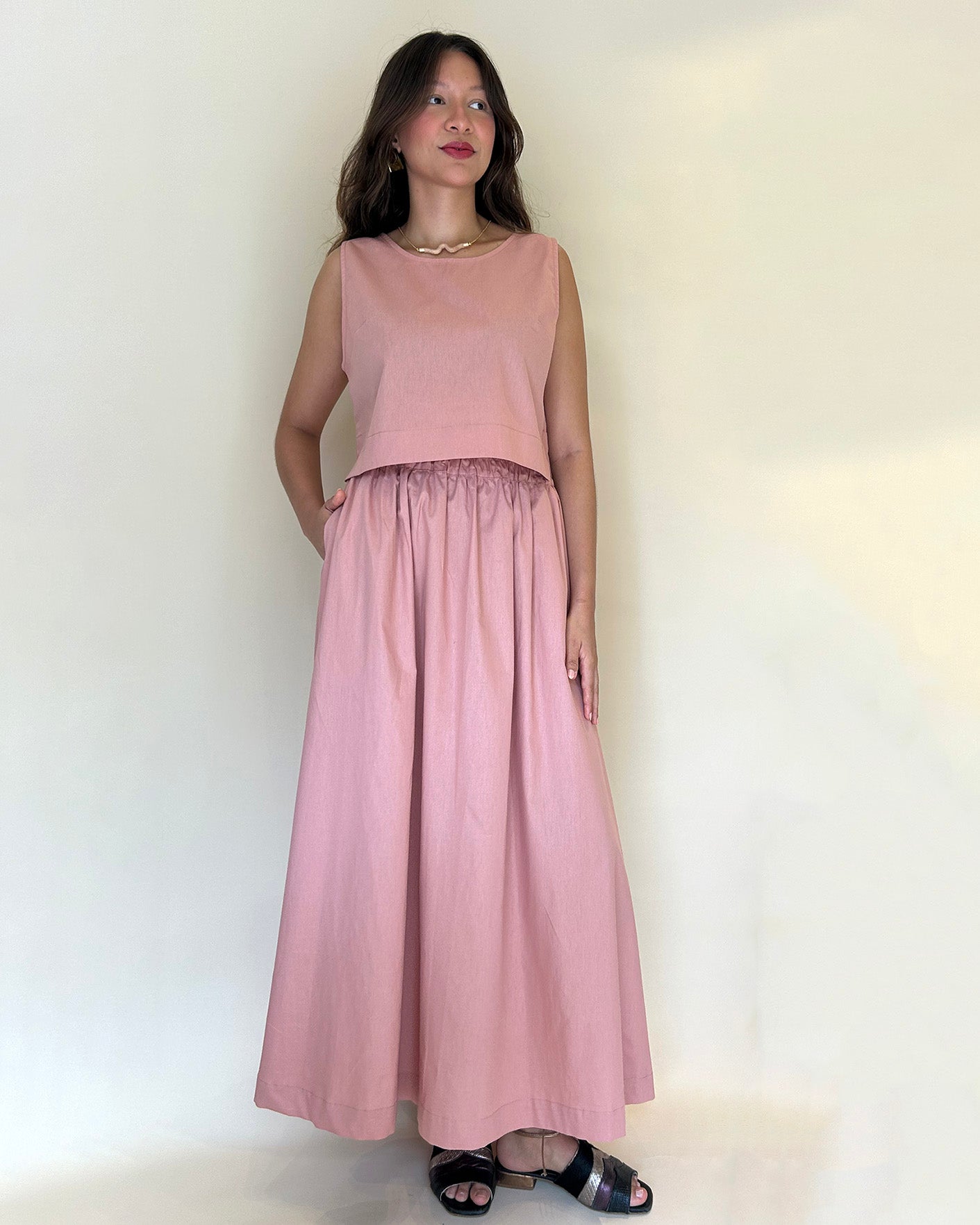 Saia Ampla Rosa Goiaba