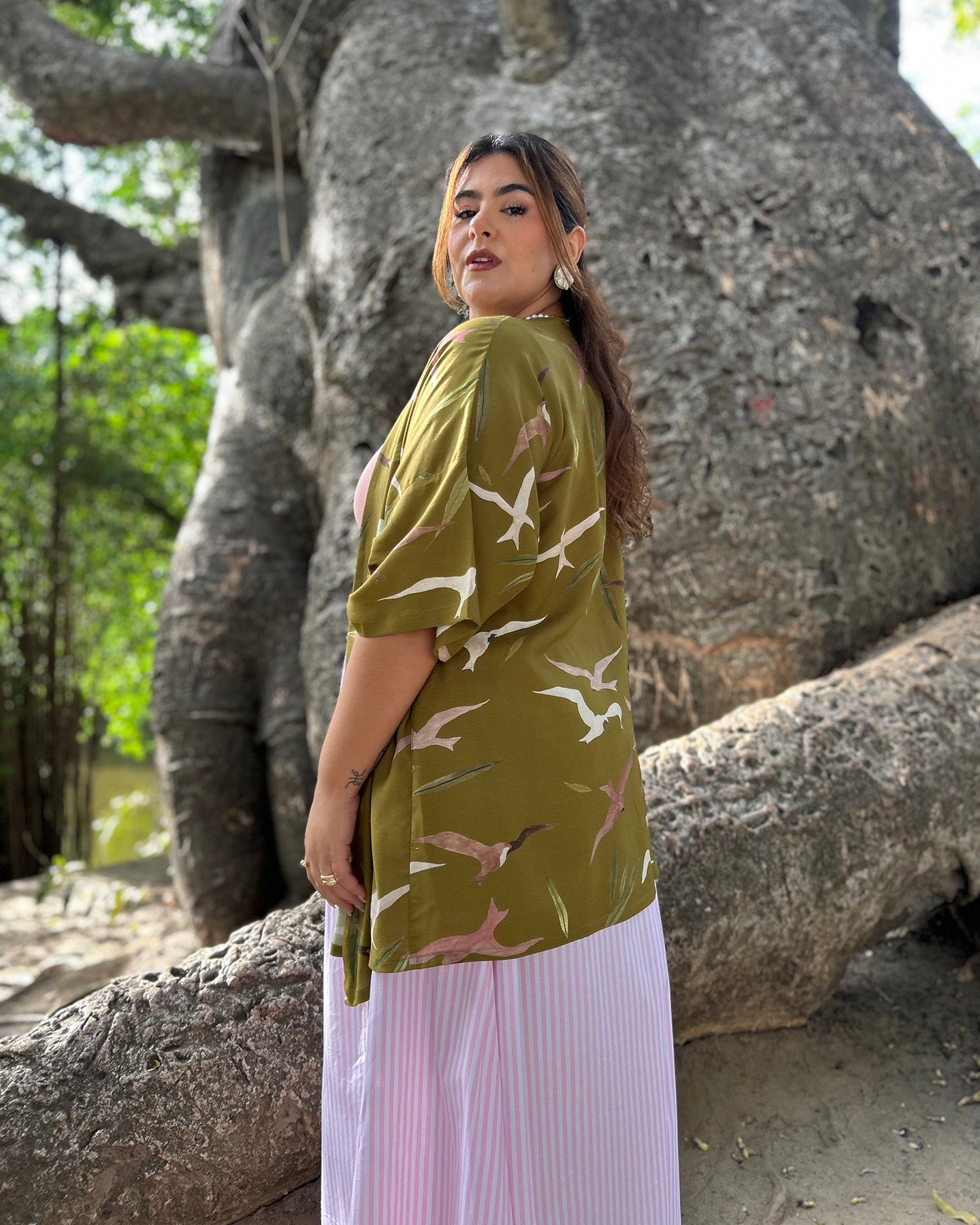 Kimono Revoada Oliva