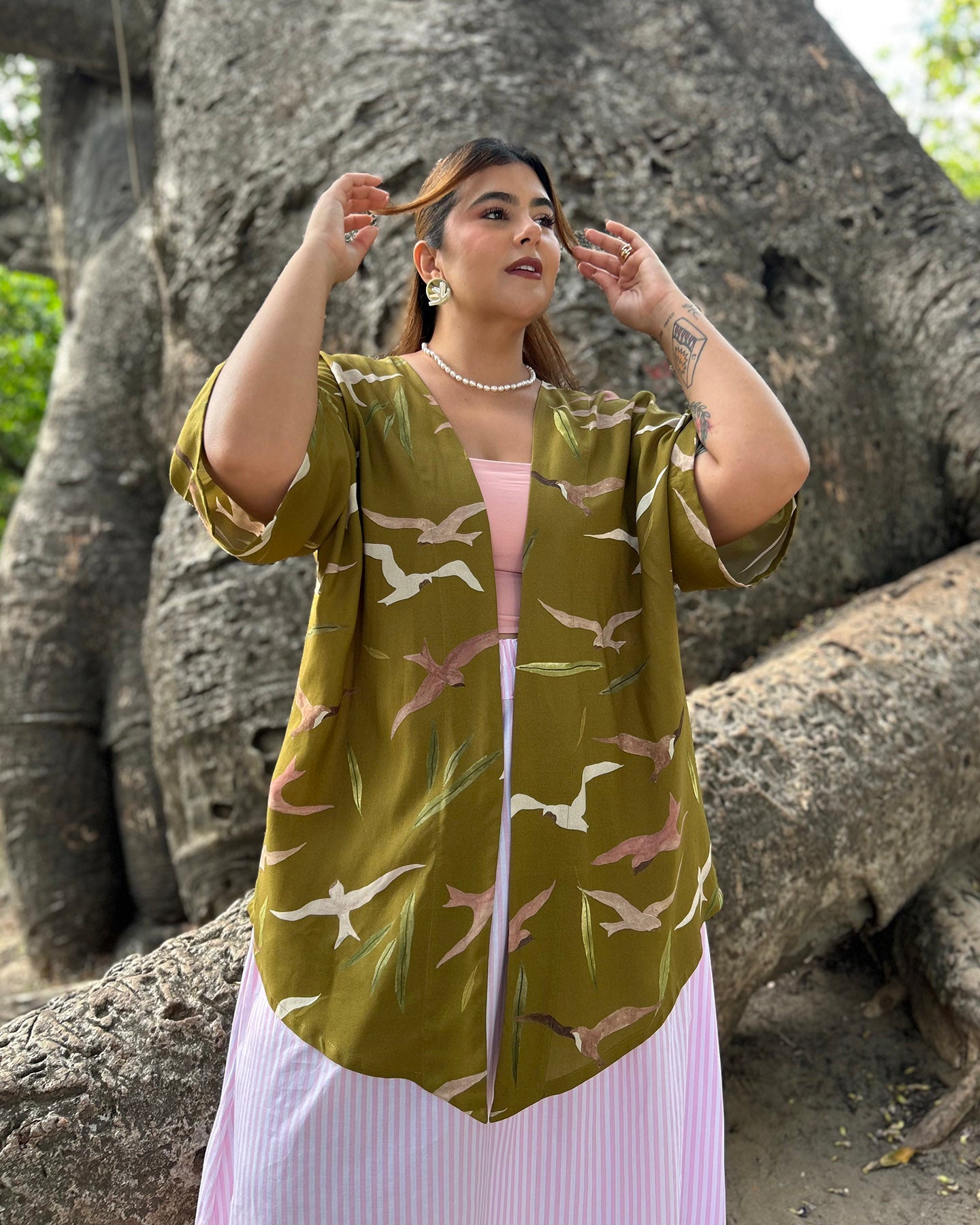 Kimono Revoada Oliva