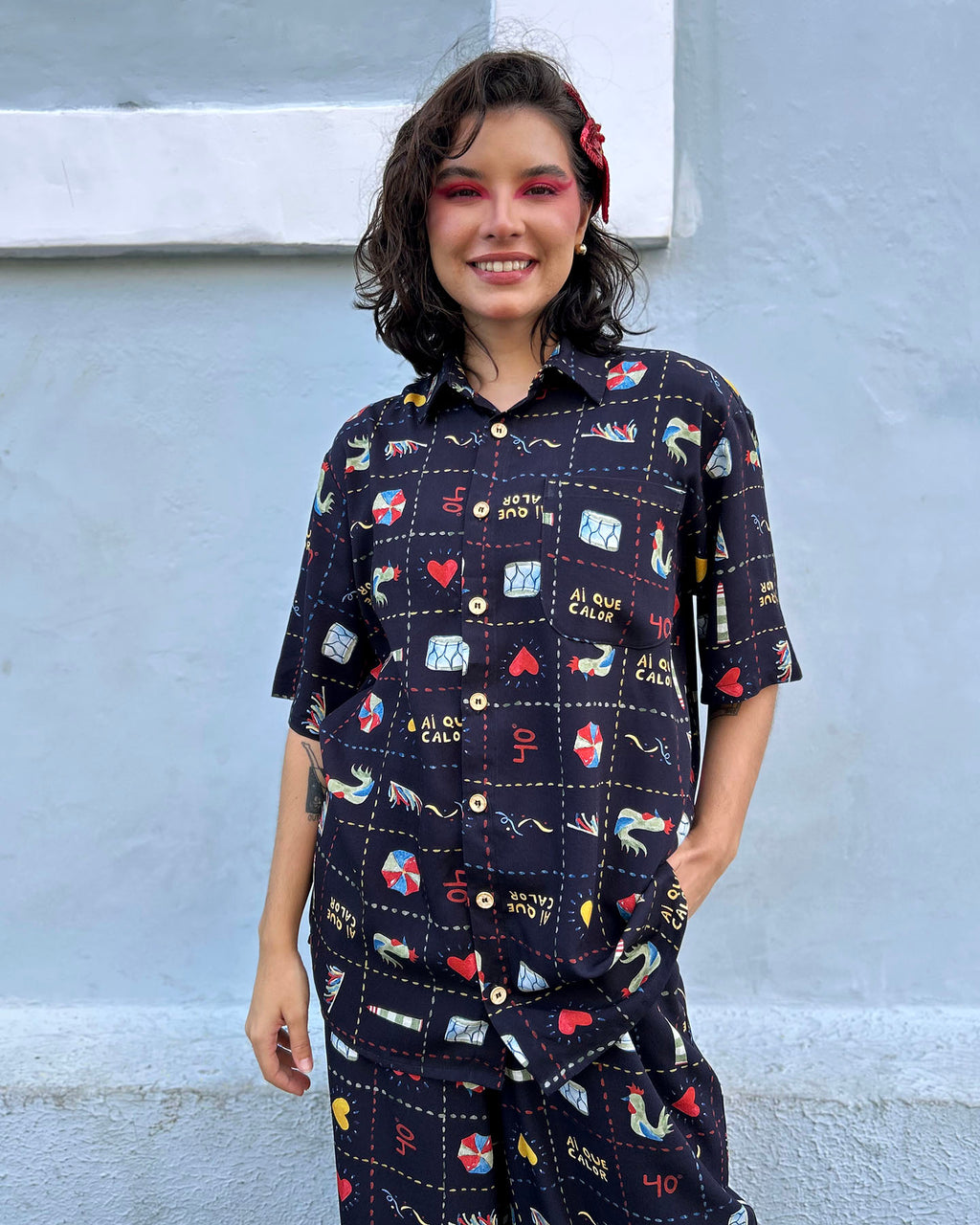 Camisa Só Aqui Preta | Unissex